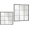 NONE Factory Cuadros - Specchio Siena Nero 90x90cm - Metallo e Vetro - Decorativo - Specchio da finestra