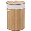 NONE Cesto portabiancheria in bambù 48 L - Factory Cuadros | Ecologico e Resistente