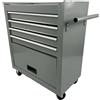 Kraftmann Carrello portautensili in metallo Kraftmann - +100 pezzi, cromo vanadio, 5 cassetti