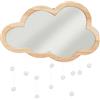 NONE Fabbrica Timi Cloud Specchio Immagini 40 x 36 cm Legno con Pompon