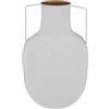 NONE Vaso Decorativo in Metallo con Lenti Bianche 20x20x30,5 cm - Immagini di Fabbrica