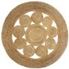 NONE Tappeto in Juta Intrecciato con Motivo Aperto 80cm - Decorativo e Resistente