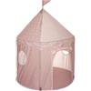 NONE Factory paintings - castle pink pop up children's tent with round windows and rolling opening - easy to assemble - dimensions: 100x100x135 cm