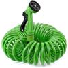 NONE Tubo flessibile da giardino da 7,5/10/15 m, tubo a spirale espandibile, tubo per pistola a spruzzo con 7 funzioni di irrigazione, colore verde, tubo dell'acqua per irrigazione da giardino, terrazza,