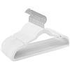 SONGMICS Appendini in Velluto, Set da 30 Pezzi, Antiscivolo, Fessure per Spalle, Barra per Pantaloni, Gancio Rotante a 360° ° , Spessore 0,6 cm, Lunghezza 43 cm, Bianco/Grigio/Nero