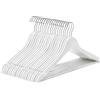 SONGMICS Appendiabiti in Legno Massello, Set da 10, con Fessure per Spalle, Barra Antiscivolo per Pantaloni, Gancio Rotante a 360° ° Per Abiti, Camicie, Cappotti, Bianco/Naturale/Nero/Noce