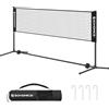 SONGMICS - Rete da badminton, rete da pallavolo, pali regolabili in altezza, set da tennis portatile