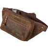 ROYALZ 'Tallahassee' marsupio in pelle da uomo e donna Borsa a Vita da cintura Borsello da petto per l'anca, look vintage, Colore:Nevada Marrone