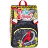 Seven Zaino Scuola Estensibile Big Avengers, Nero, 24L, Espandibile tramite zip, Tasca frontale, Tasca laterale portaborraccia, Scuola elementare, Bambino
