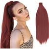 JJstar Coda Capelli Extension, Estensione di Coda di Cavallo 70cm Lungo Dritto Avvolgere Intorno a Clip in Coda di Cavallo Estensioni dei Capelli Sintetici per Donne e Ragazze