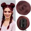 JJstar Mini Chignon con Clip, Extension Capelli Sintetici Finto Chignon Disordinato, Space Buns Stile Orecchie da Gatto, Facile da Indossare per Donne e Ragazze