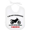 La Ruotante Bavaglino in 100% cotone moto motocross motociclista biker papà bavetta regalo nascita (3)