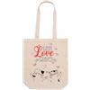 La Ruotante Borsa tote bag shopper per appassionati di gatti idea regalo (live-meow)