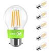 LVWIT Lampadine LED B22 Luce Calda 2700k, Lampadine Filamento Classe A Ultra Efficiente, 3.8W Equivalenti a 60W, 806LM, Mini Globo G45 Vintage, 93% Risparmio Energetico, Non Dimmerabile, 6 Pezzi