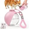 LTFIOON Borraccia per cani da viaggio, 285ml Bottiglia in plastica per cani, Borraccia anti-perdita con ciotola in silicone pieghevole, Borraccia portatile per cani per passeggiate, viaggi, campeggio
