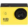 Matybobe Action Camera DV Impermeabile Ad Alta Definizione a 7 Colori per Appassionati di Avventure, Mini Videocamera con Supporto per Bicicletta, Riprese Subacquee Fino a 30 M (Gialla)