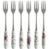 Brandani Forchettina Nonna Rosa Set 6 Pz Inox - Manico in Ceramica