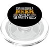 I'm Holding A Beer Funny Beer Lovers Gif Ho in mano una birra, quindi sì, sono piuttosto occupato, divertenti amanti della birra PopSockets PopGrip per MagSafe