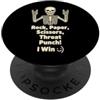 Skeleton Gamer For Coworker Sarcastic Funny Saying Rock Paper Forbice per la gola PopSockets PopGrip Adesivo