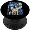 Starry Paw Prints Puntatore tedesco a pelo corto Van Gogh Notte stellata PopSockets PopGrip Adesivo