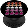 Bunny Rabbit Pixel Art LGBT Lesbian Flag Coniglio Coniglietto Pixel Art LGBT Lesbica Colori Bandiera PopSockets PopGrip Adesivo
