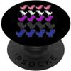 Dinosaurs Pixel Art Funny T Rex LGBT Gen Dinosauri Pixel Art LGBT Genere Fluido Colori Bandiera PopSockets PopGrip Adesivo