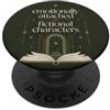 Fictional Character Emotional Reading Bo Lettore di narrativa per amanti dei libri Umorismo emotivamente attaccato PopSockets PopGrip Adesivo