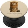 Positive Mindset with Animals Simpatico leone criniera gatto divertente amante degli animali mentalità PopSockets PopGrip Adesivo