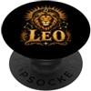 Cosmic Lion Collective Mystic Leone Zodiaco Leone Astrologia Costellazione Sun Sign Art PopSockets PopGrip Adesivo