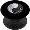 Spirit Wolves Art Design celeste con lupi intrecciati PopSockets PopGrip Adesivo
