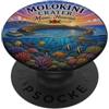 Happy Destiny Molokini Crater, Maui, Hawaii, HI, Stati Uniti d'America PopSockets PopGrip Adesivo