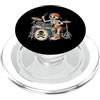 Drummer Gift Drumming Gifts & Drum Set S Divertente Drumming Art per uomo e donna Drumline Drum Set batterista PopSockets PopGrip per MagSafe