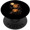 Eerie Pumpkin Patch Designs Classico Jack O Lanterns Luna Piena Halloween Scena PopSockets PopGrip Adesivo