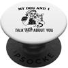Corgi Mom Messy Bun tee divertente, io e il mio cane corgi parliamo di te PopSockets PopGrip Adesivo