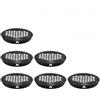 HASLED 6 Pezzi Griglia Ventilazione Rotonda 60 mm, Nero - Foro d'Aria a Smusso in Acciaio Inox, Diametro 53 mm, per Armadietti e Scarpiere