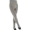 FALKE Active Warm K Ti lana filo funzionale spessi tinta unita 1 pezzo, Collant Unisex Bambini, Grigio Mid Grey Melange 3530, 122-128