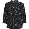 ONLY Onlnova Life Vis 3/4 Rina Top, Nero, S