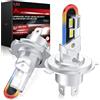 AUXIRACER H4 LED Lampadine, 32000LM Progettazione di tubi a U Durata di Oltre 70000, H4/HB2/9003 LED 6500K Bianco, Sostituto Delle Lampadine Alogene di Dimensioni Ridotte 1:1 Plug & Play, Confezione da 2