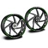 IVER Adesivi cerchi moto compatibili con kawasaki z1000 bianchi verdi 17 pollici