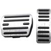PYBYCEGNZK Pedaliera Auto Per Chery Omoda 5 Per C5 FX 2022-2025 Pedale Acceleratore Freno In Alluminio Per Auto Copri Pedali Antiscivolo Pedale Kit Freno(Silver)