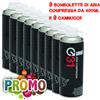 VMD 9 BOMBOLETTE ARIA COMPRESSA DA 400ML - comprese 9 cannucce