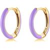 MARLION JEWELS Orecchini cerchio da donna in argento 925. Orecchini colorati. Set Orecchini da donna cerchio con finitura in argento sterling o oro 18 carati ideali per regalo... Gioielli donna (Placcato oro)