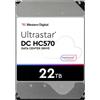 Western Digital Ultrastar DC HC570 disco rigido interno 22 TB 7200 Giri/min 512 MB 3.5" Serial ATA III [0F48155]