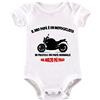 La Ruotante Body neonato in 100% cotone manica corta moto motocicletta motociclista biker papà regalo nascita tutina (8, 6/12 mesi)