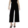 MCA Pantaloni Corti Culotte Donna Vita Alta - Tessuto Plissettato Elasticizzato Fascia in Vita Morbidi e Comodi vestibilità Regolare (IT, Testo, XS, Regular, Regular, Nero)