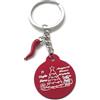 MODA MavillA Portachiave Natale babbo natale albero decorazioni corno portafortuna idea regalo (Rosso)
