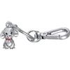 TROIKA Portachiavi cane TINY PUPPY con moschettone, piccolo cane in metallo cromato argento, regalo