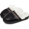 ZEPYFXIT Pantofole Donna Uomo Invernali Scamosciate Ciabatte Casa Caldo Pelose Comode Peluche Memoria Schiuma Slippers Antiscivolo Interno Esterno(Nero 209,37/38 EU)