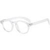 LJCZKA Occhiali Luce Blu Rotondi per Uomo Donna Retro Unisex Occhiali Anti Luce Blu Lenti Trasparenti Occhiali da Vista Anti Affaticamento Migliorano il Sonno per Computer Gioco Lettura (Trasparente)