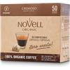 NOVELL - Capsule di Caffè Cremoso Zero Residuo 50 Unità | Compatibili Nespresso | Caffè Organico ed Ecologico Ideale per Combinazioni con Latte | Capsule di Caffè 100% Compostabili
